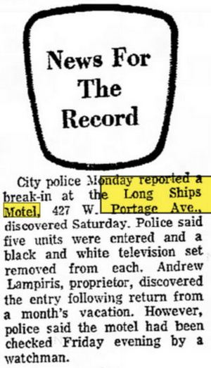 Long Ships Motel - Nov 1972 Article On Break-In